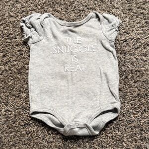 Starting Out Gray Baby Bodysuit - The Snuggle is Real